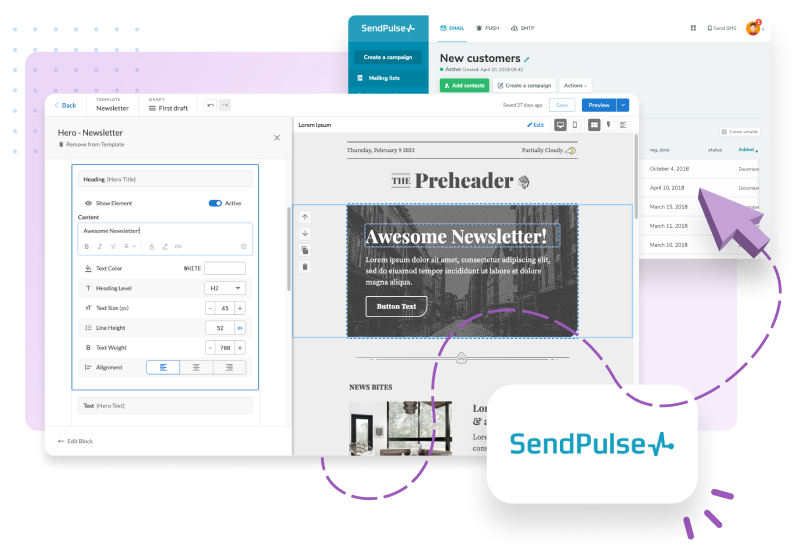 Sendpulse integrations export email