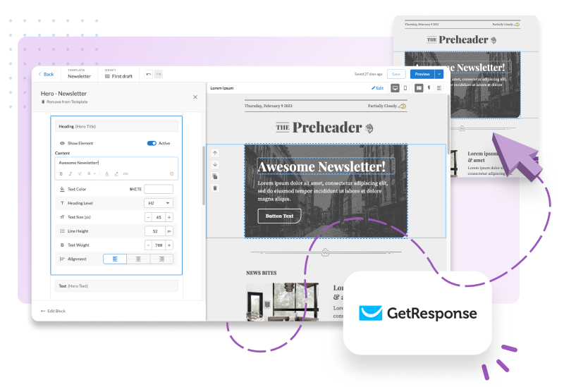The Dsypatch Getresponse email builder