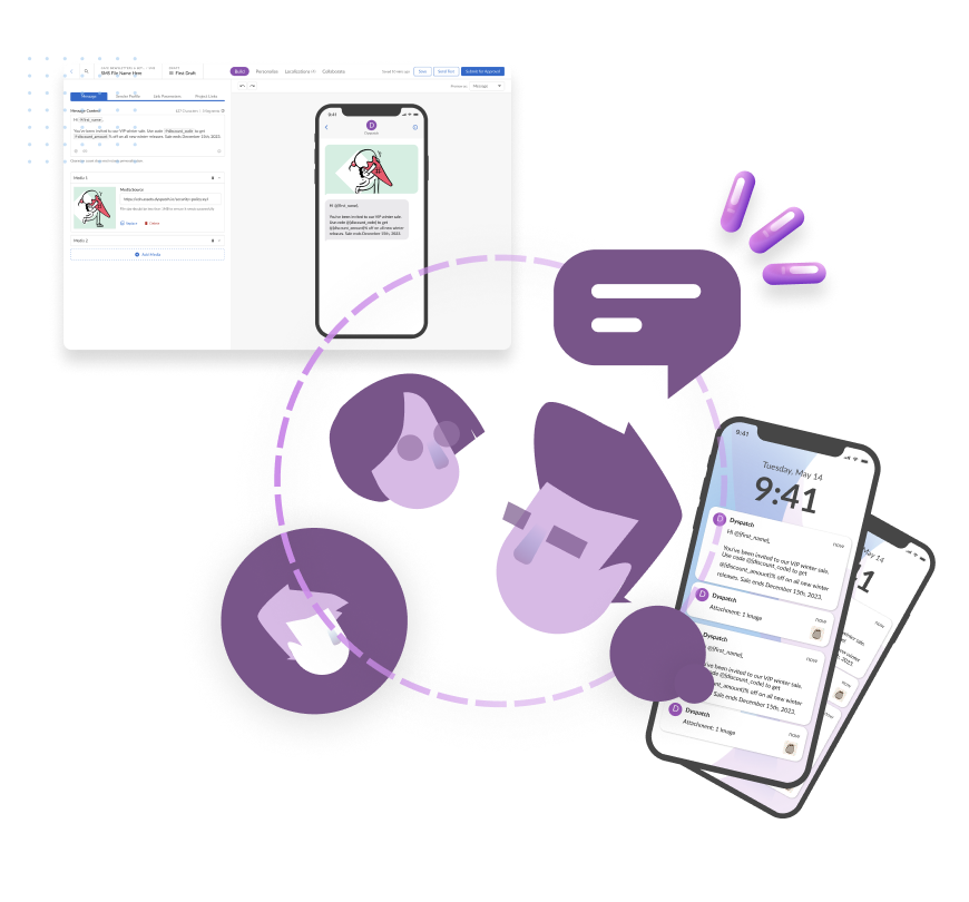 No-code SMS personalization with Dyspatch