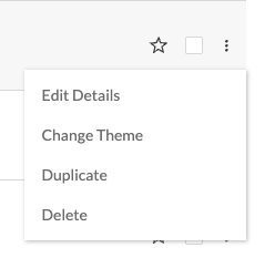 Edit theme dropdown menu