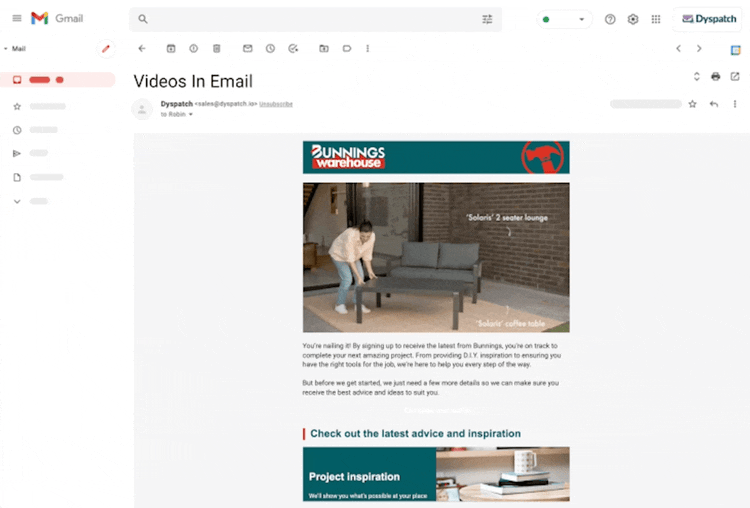 Video in email